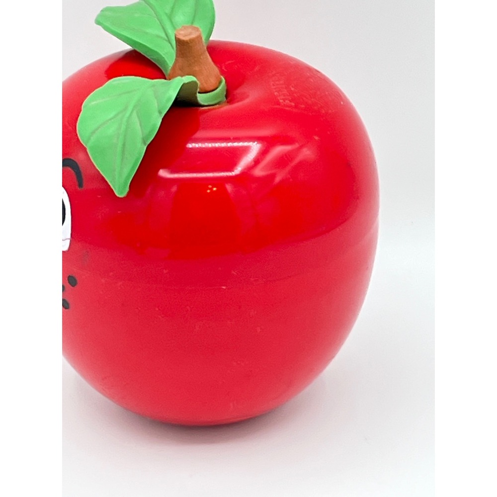 Vintage 1972 Fisher-Price Happy Apple Chime Toy Red Plastic Rattle 435 Smiling - Picture 7 of 12